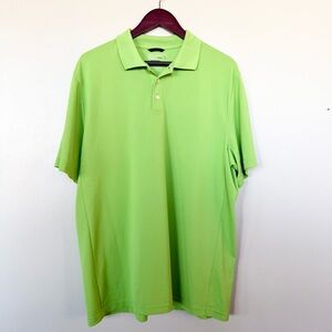 Chaps Golf Men's Performance Polo Large Lime Green Stay Dry Wicking Shirt